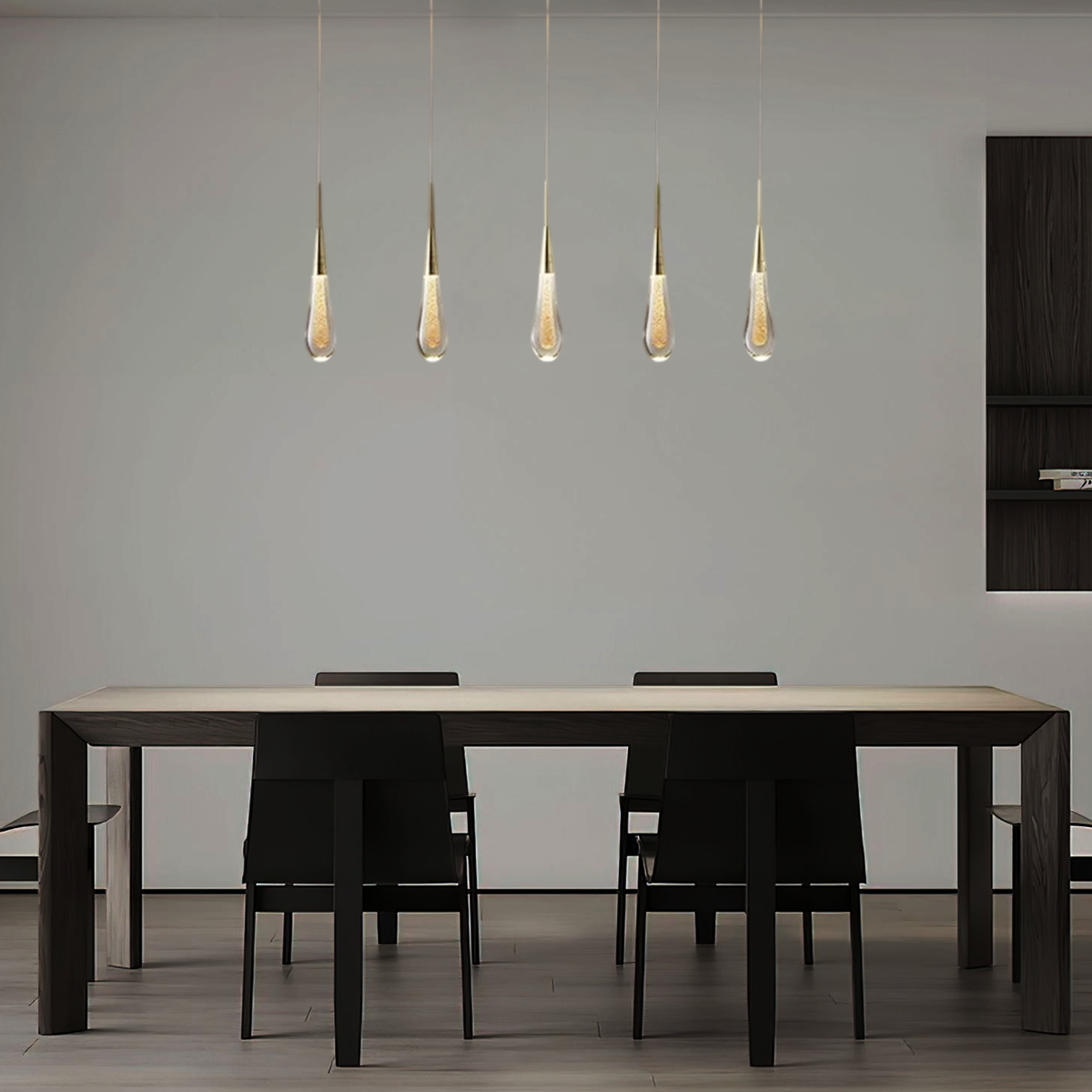 Art Deco Teardrop Pendant Light  