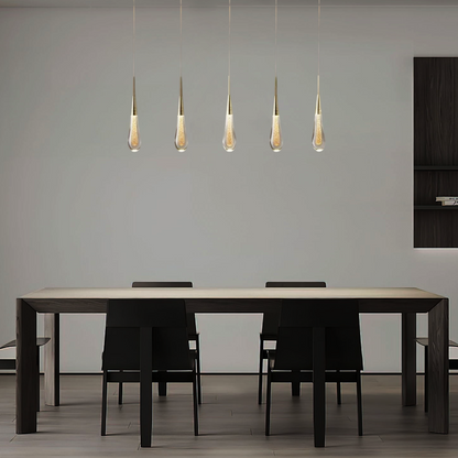 Art Deco Teardrop Pendant Light  