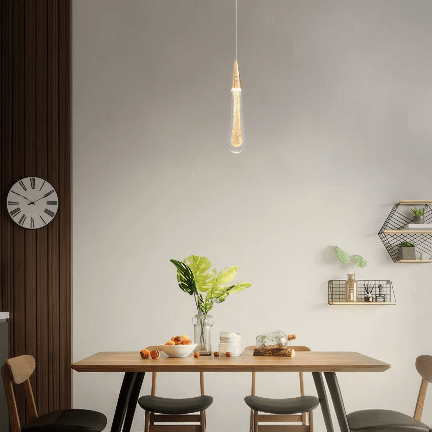 Art Deco Teardrop Pendant Light 