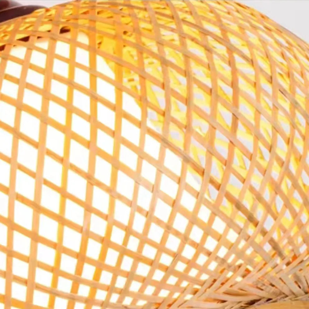 Rattan Ceiling Light – Bamboo Flush Mount Hallway