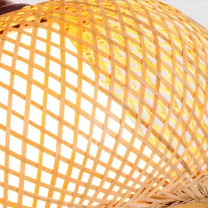 Rattan Ceiling Light – Bamboo Flush Mount Hallway