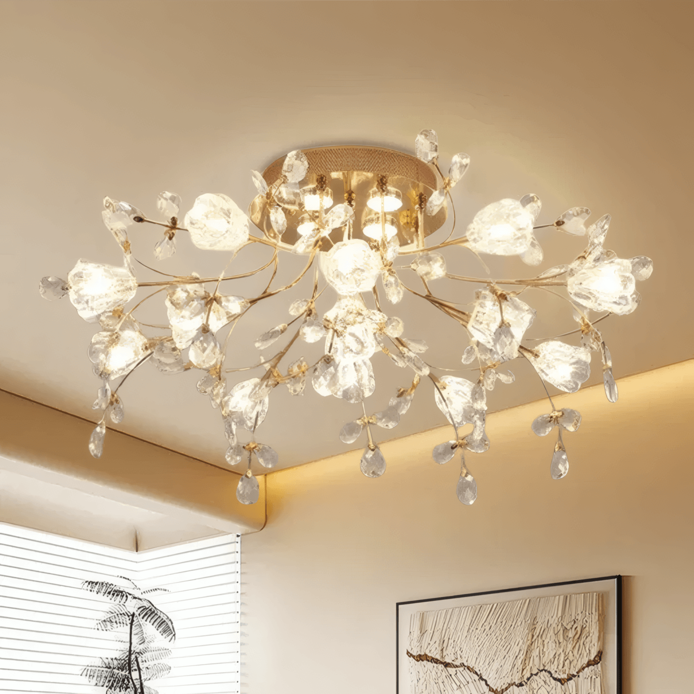 Excelis Royal Dendrite Ceiling Light – Gold