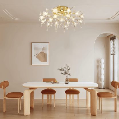 Excelis Royal Dendrite Ceiling Light – Gold Fixture Living Room/Bedroom