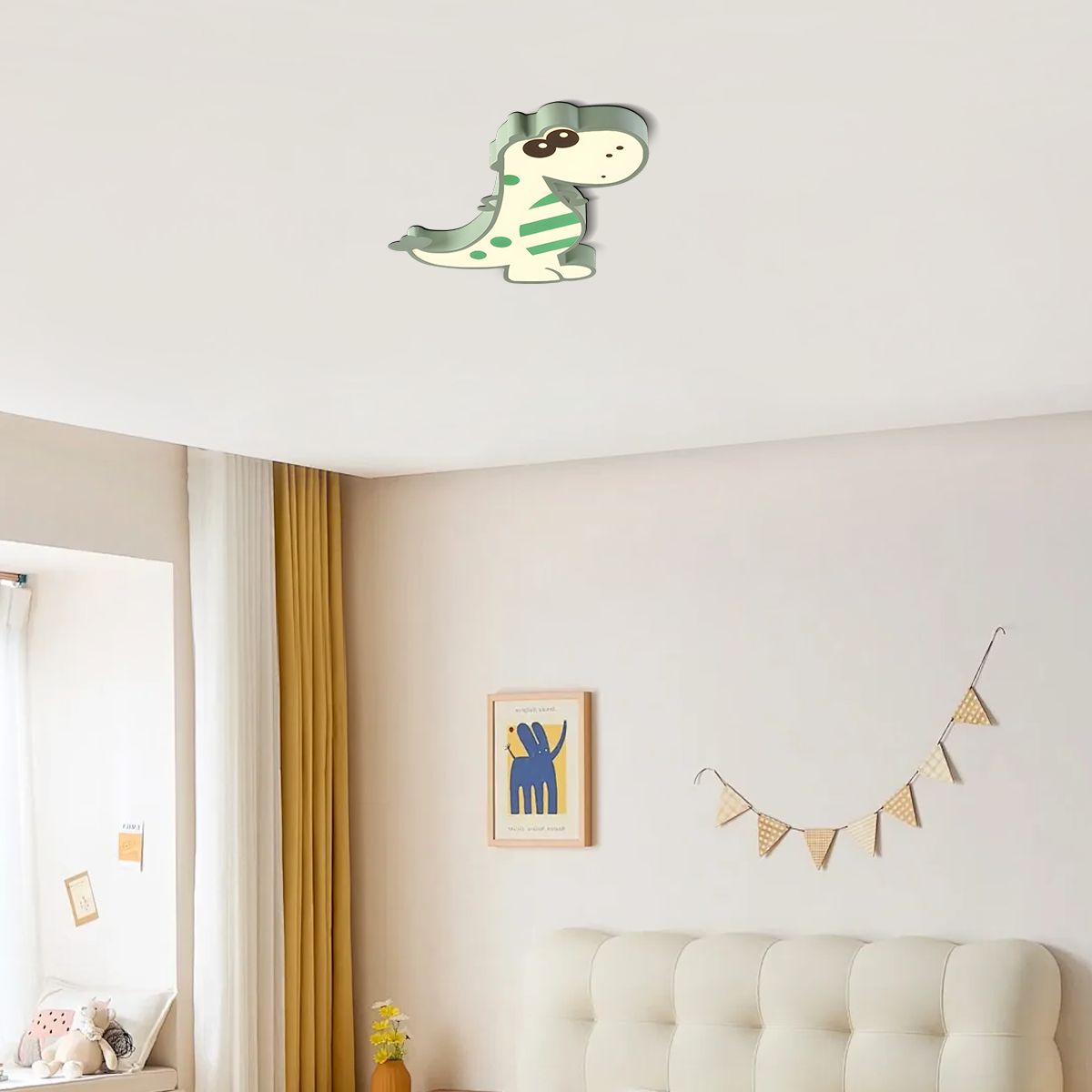 Vivara Modern Dimmable Ceiling Light - Cute Dragon Design for Children's Room