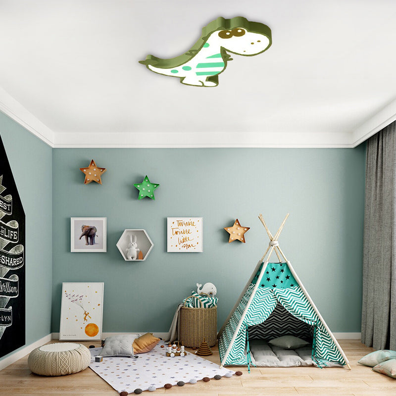 Green Modern Acrylic Ceiling Light for children room