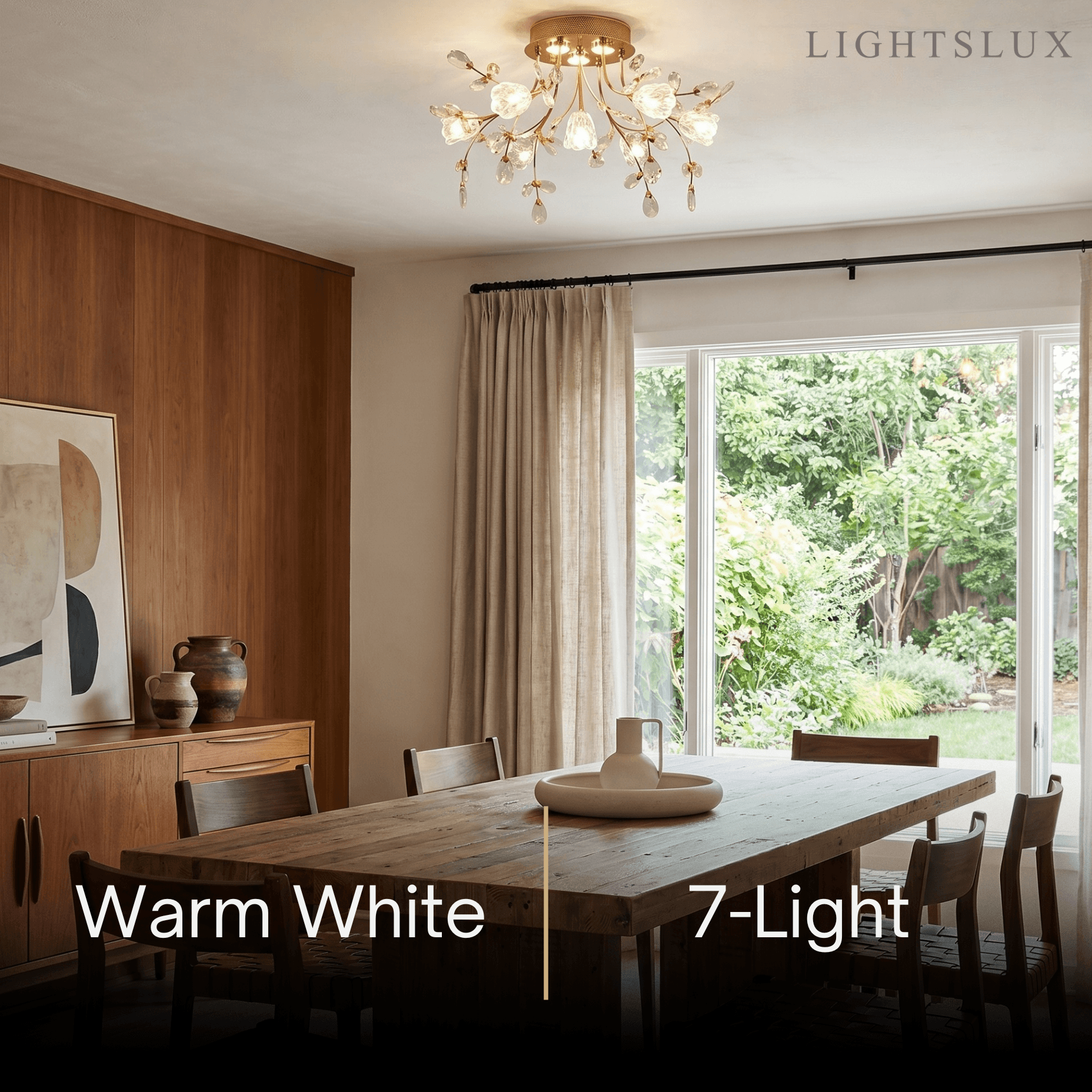 Excelis Royal Dendrite Ceiling Light – Gold Metal & Glass Fixture Living Room/Bedroom