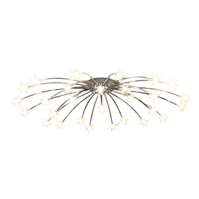 Nebula Art Deco Ceiling Light - Gold/Black/Chrome Metal Fixture for Bedroom