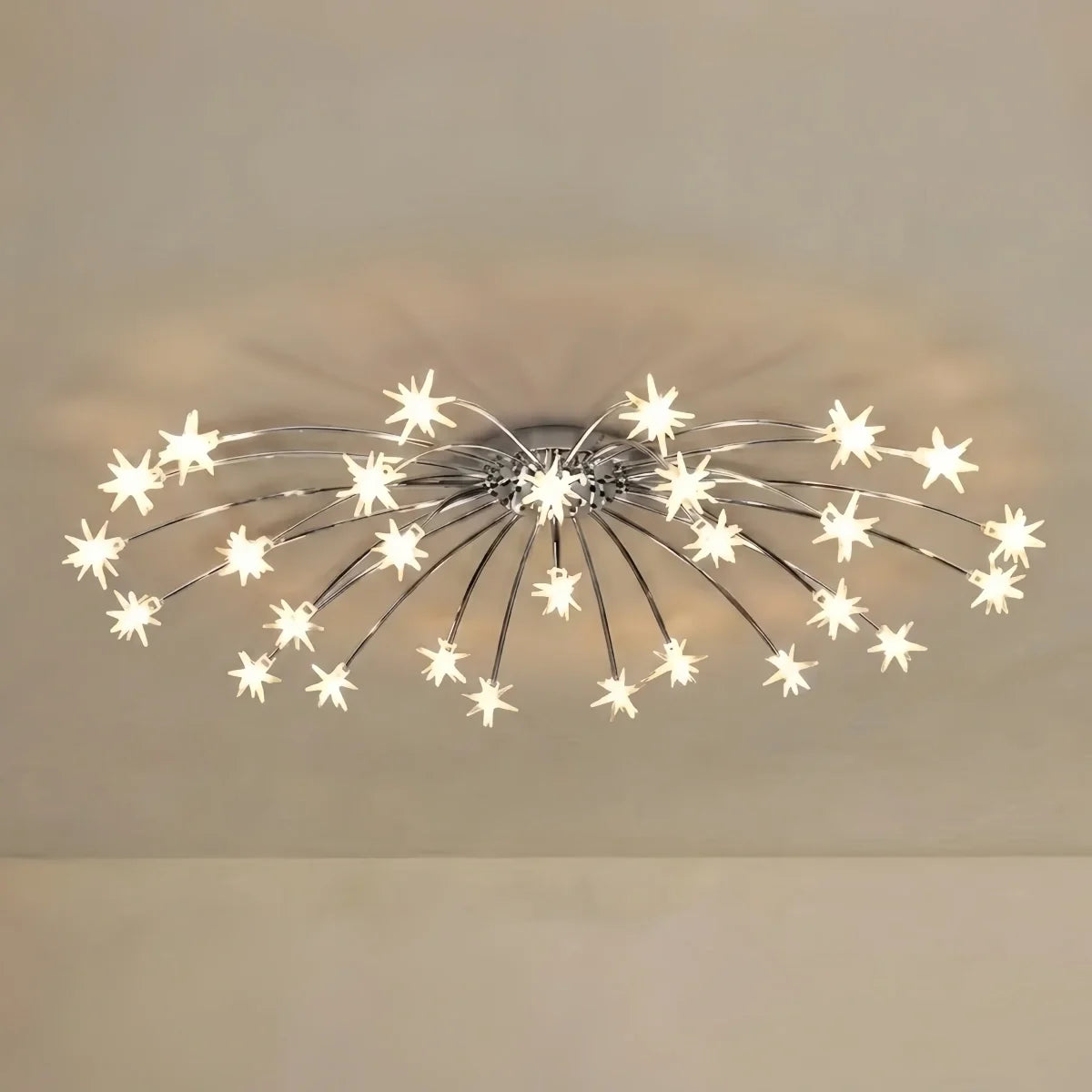 Nebula Art Deco Ceiling Light - Gold/Black/Chrome Metal Fixture for Bedroom