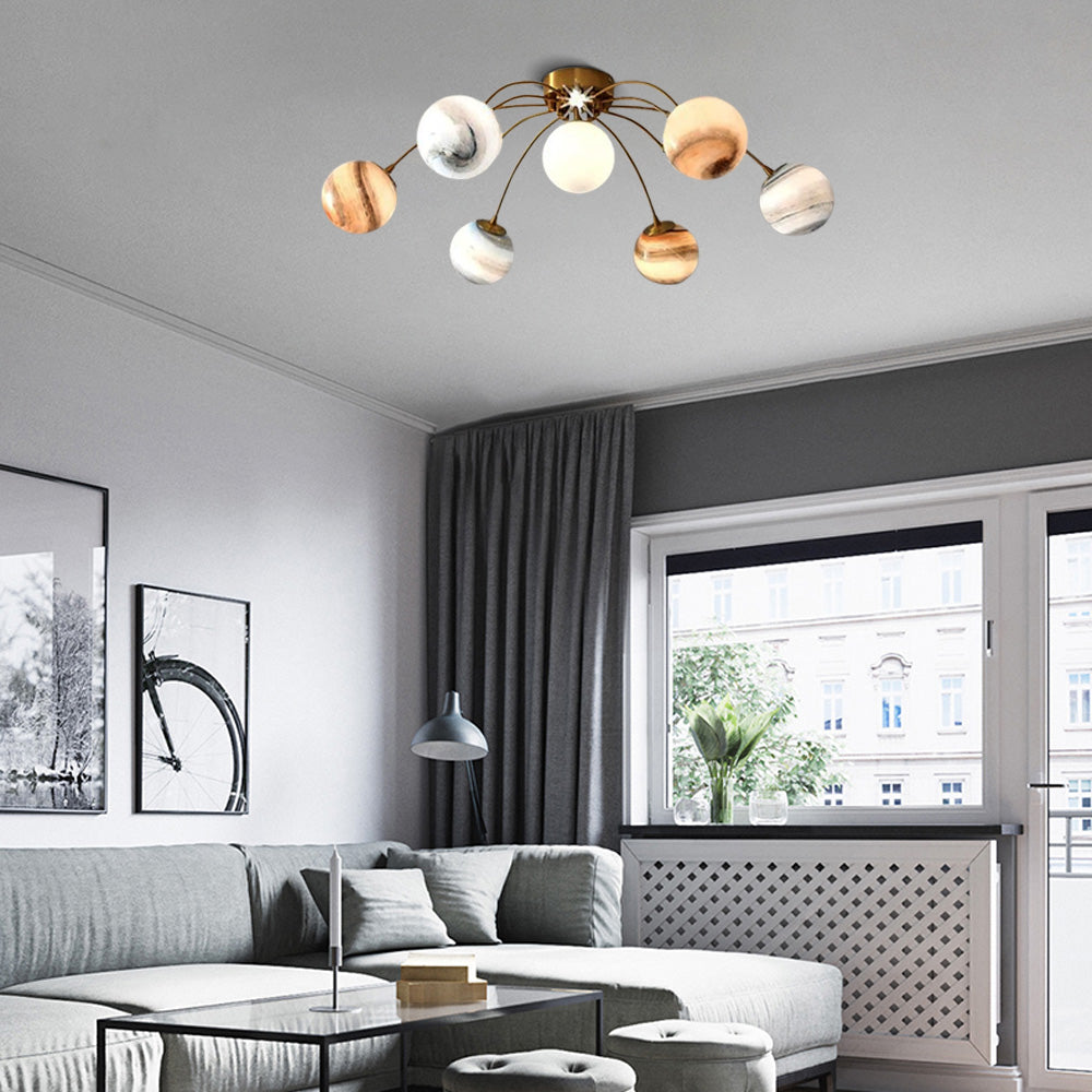 Art Deco Planet Ceiling Light Living Room