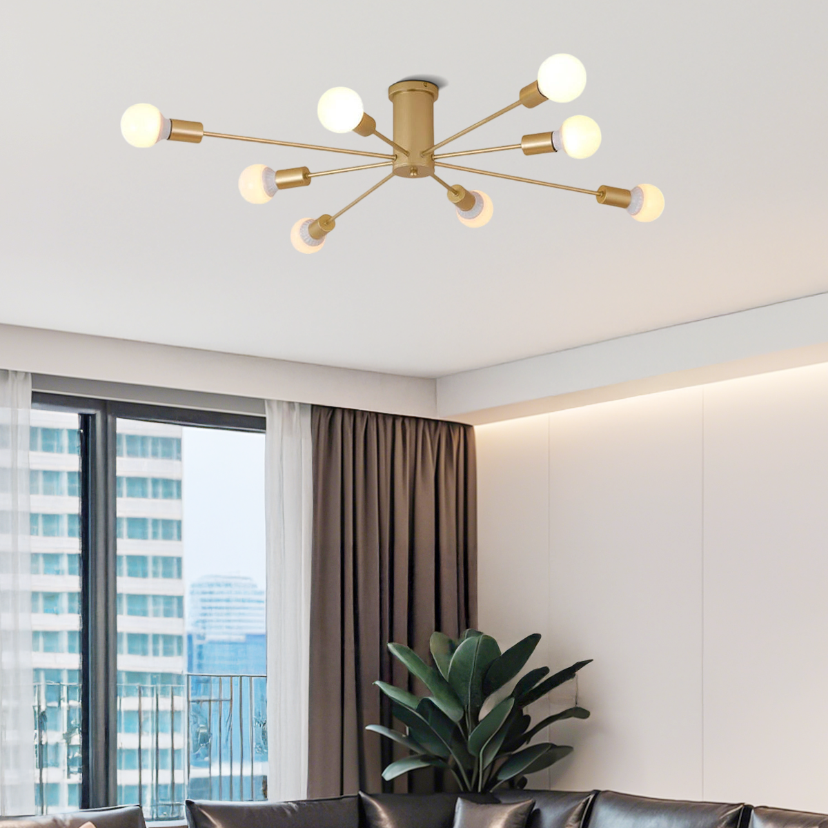 Nebula Modern Metal/Glass Ceiling Light - Bubble Design for Bedroom/Living Rooms