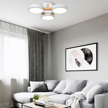 Minimalist Round White Ceiling Light for Living Room