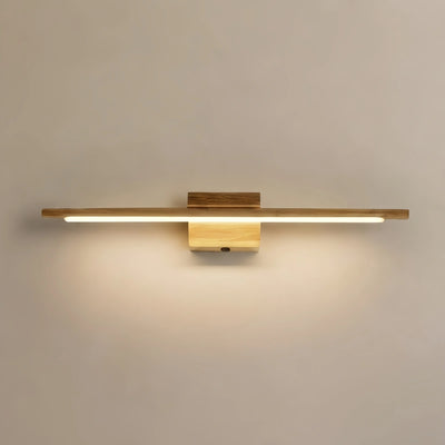 Arcato Minimalist Wood & Acrylic Wall Lamp - Linear Design for Bedroom