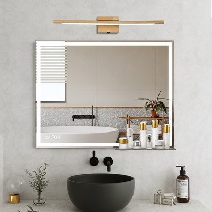 Minimalist Wood & Acrylic Wall Lamp for Vanity