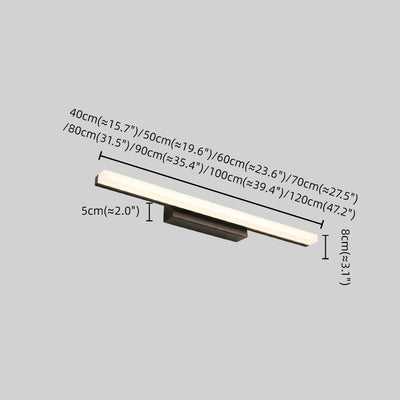 Arcato Minimalist Linear Vanity Wall Lamp – IP44 Metal in Black/Chrome Bathroom Size
