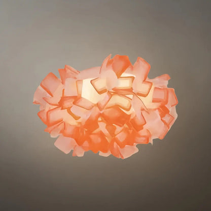 Lunara Art Deco Acrylic Ceiling Light - White Floral Design for Living Room