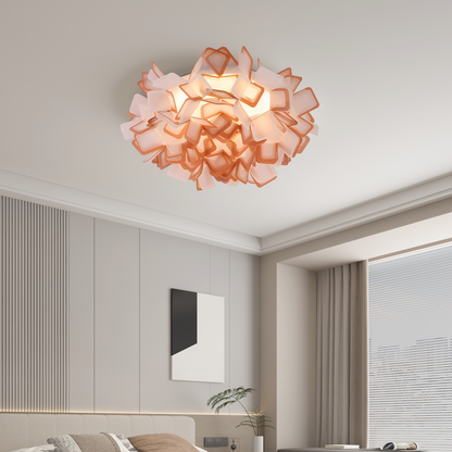 Art Deco Acrylic Ceiling Light - Coffee