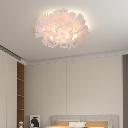 Art Deco Acrylic Ceiling Light - White