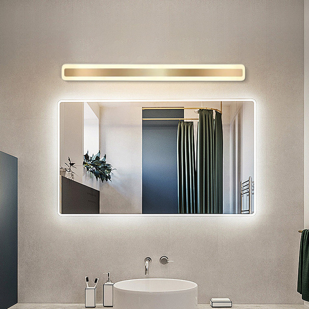 Vanity Light — Metal & Acrylic Rectangle 3-Color LED
