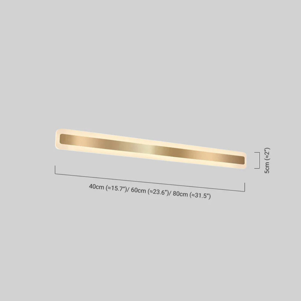 Vanity Light — Metal & Acrylic Rectangle 3-Color LED