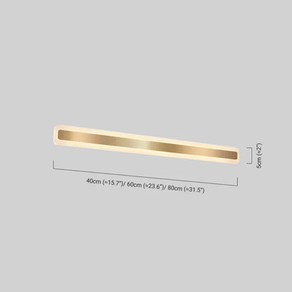Vanity Light — Metal & Acrylic Rectangle 3-Color LED