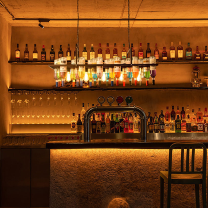 Art Deco Wine Bottle Pendant Light for Bar 