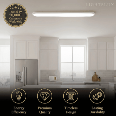 Arcato Minimalist White/Black LED Flush Mount Ceiling Light Living Room