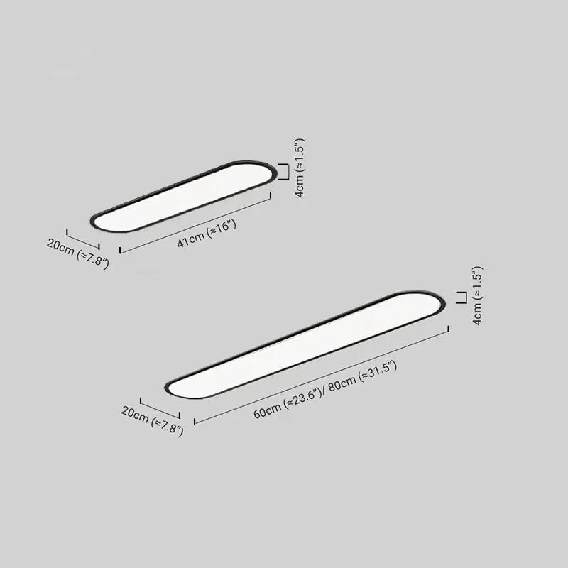 Minimalist LED Flush Mount Ceiling Light Dimension