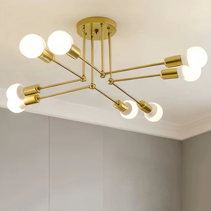 Nebula Royal Gold/Black LED Chandelier – Elegant Lighting for Living Room/Bedroom