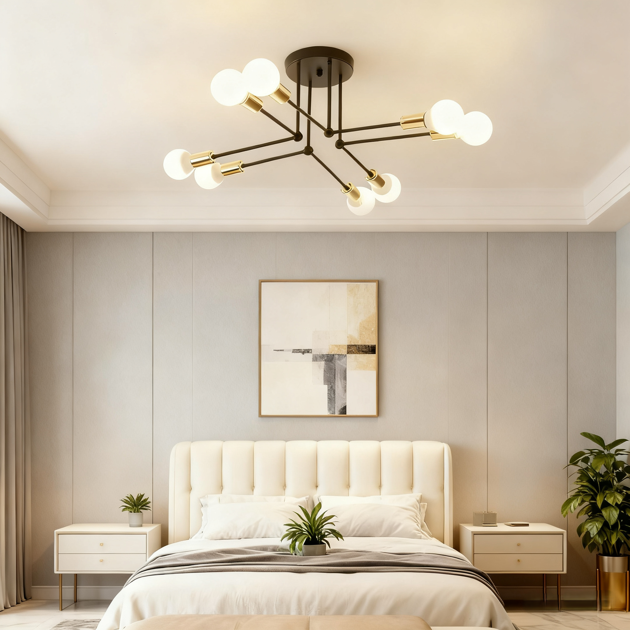 Royal Gold/Black LED Chandelier – Elegant Lighting 