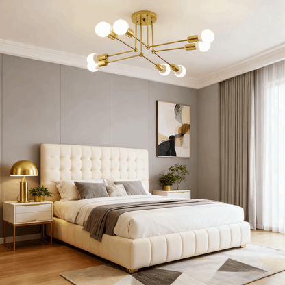 Royal Gold/Black LED Chandelier – Elegant Lighting 