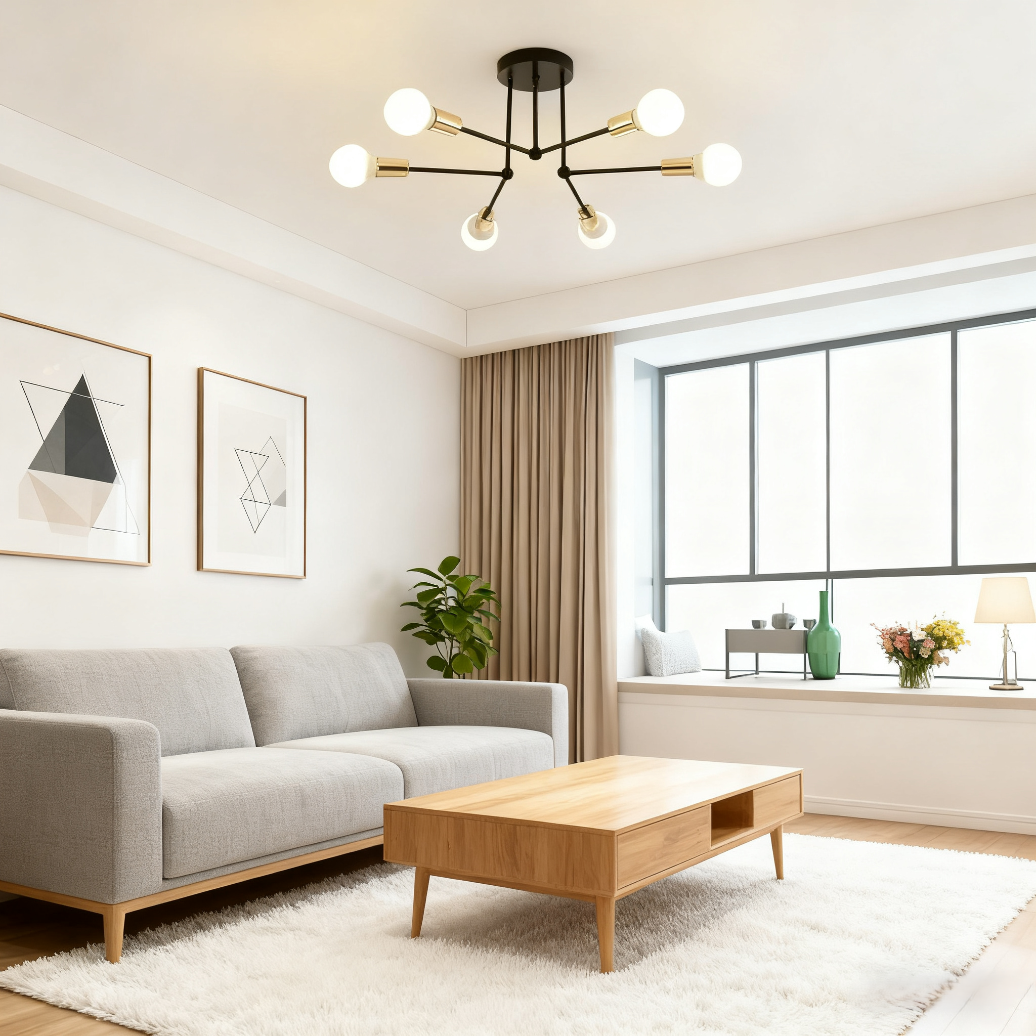 Royal Gold/Black LED Chandelier – Elegant Lighting 