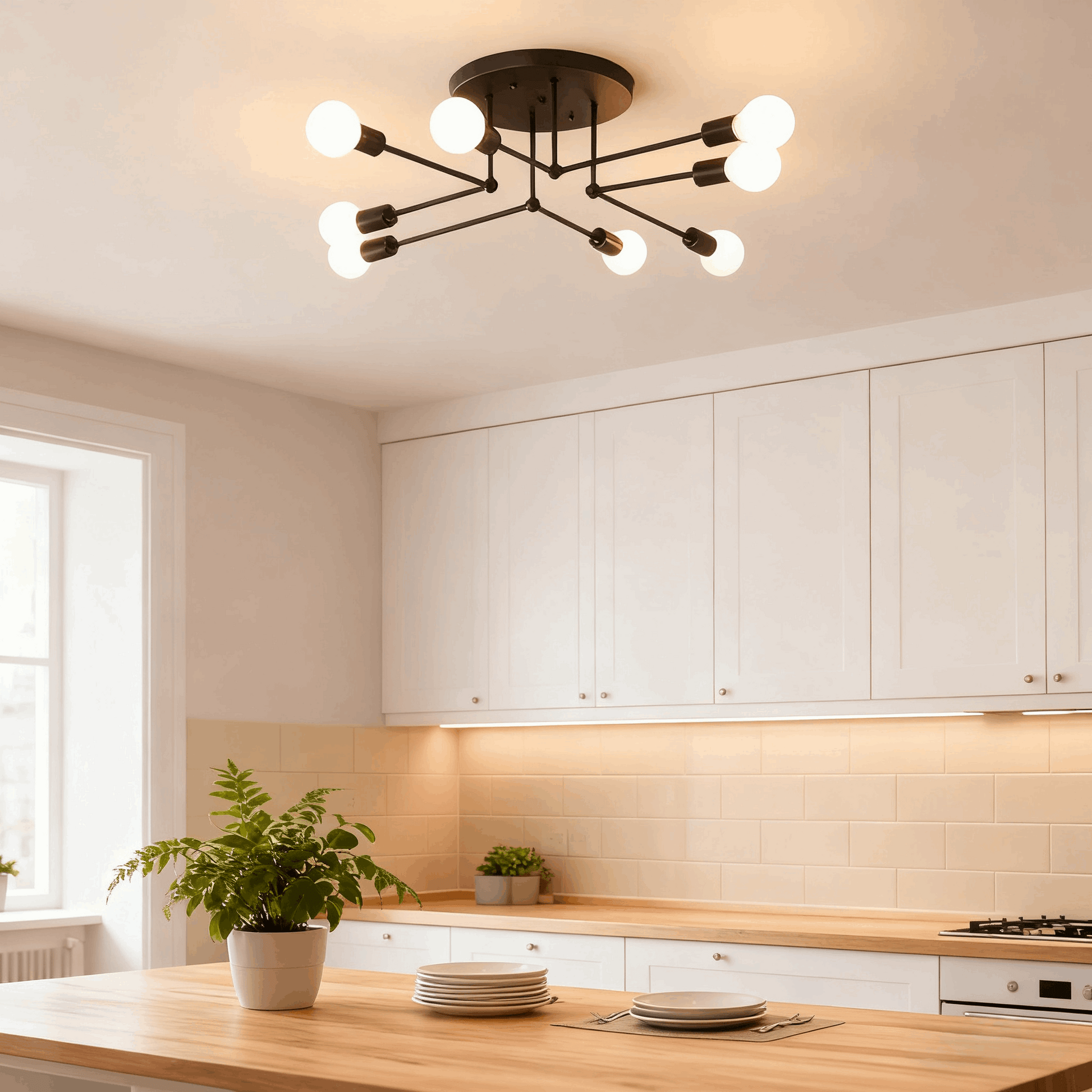 Royal Gold/Black LED Chandelier – Elegant Lighting 