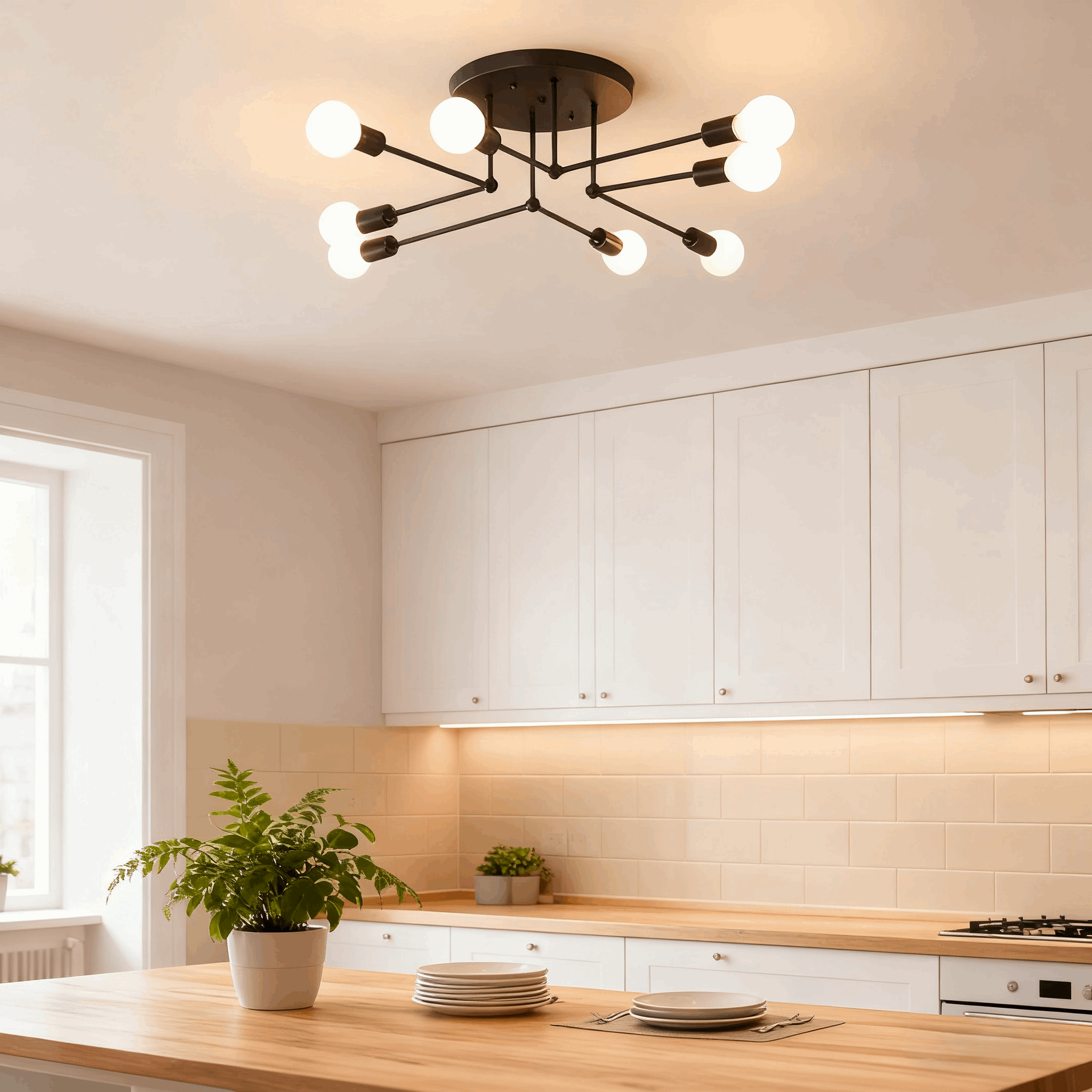 Royal Gold/Black LED Chandelier – Elegant Lighting 