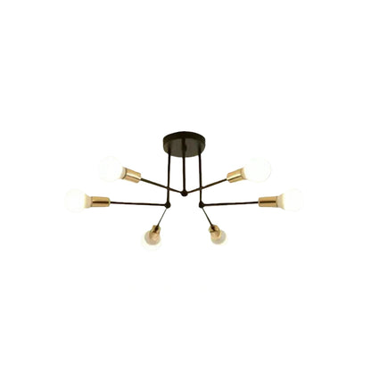 Nebula Royal Gold/Black LED Chandelier – Elegant Lighting for Living Room/Bedroom