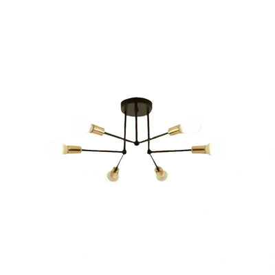 Nebula Royal Gold/Black LED Chandelier – Elegant Lighting for Living Room/Bedroom