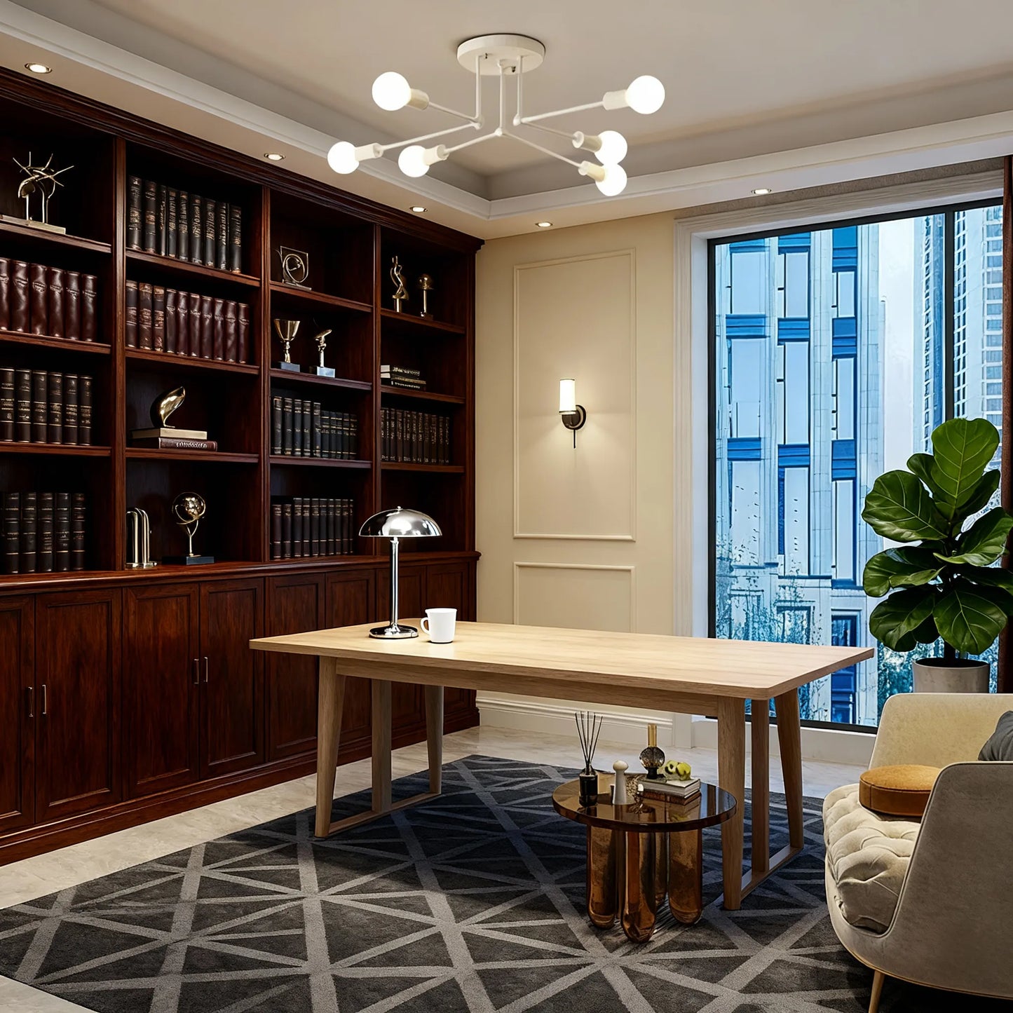 Nebula Royal Gold/Schwarz LED-Kronleuchter – Elegante Beleuchtung für Wohn-/Schlafzimmer