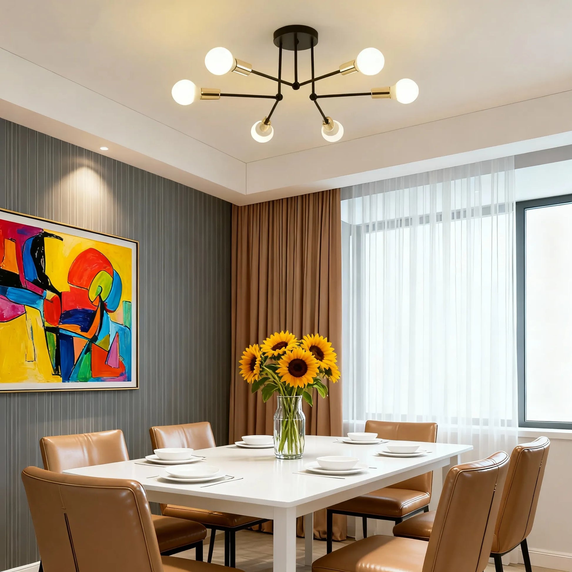 Royal Gold/Black LED Chandelier