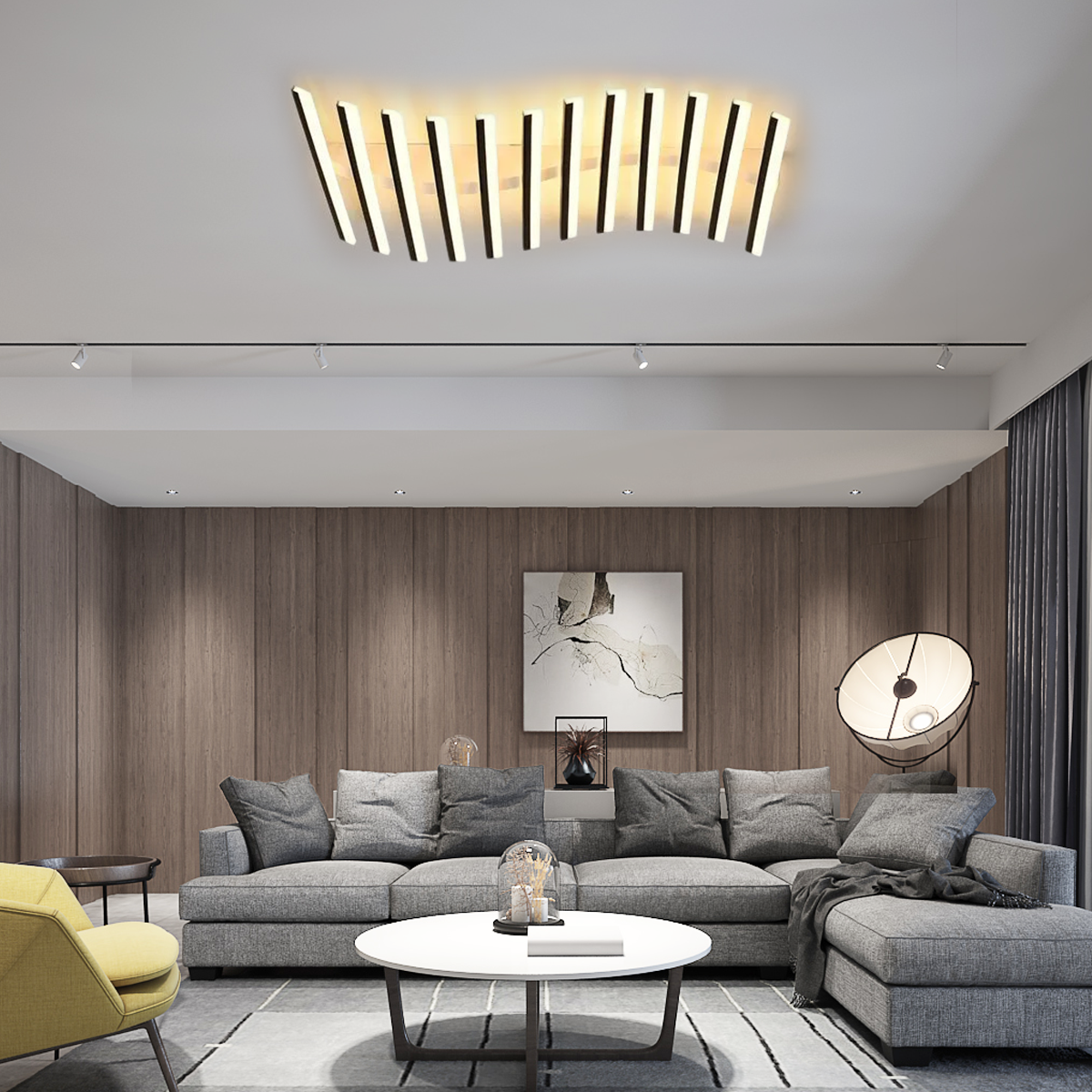 Minimalist Linear Flush Mount Light  