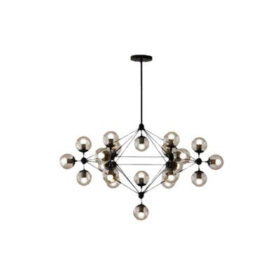 Chandelier – Metal & Glass Chandelier for Living Room