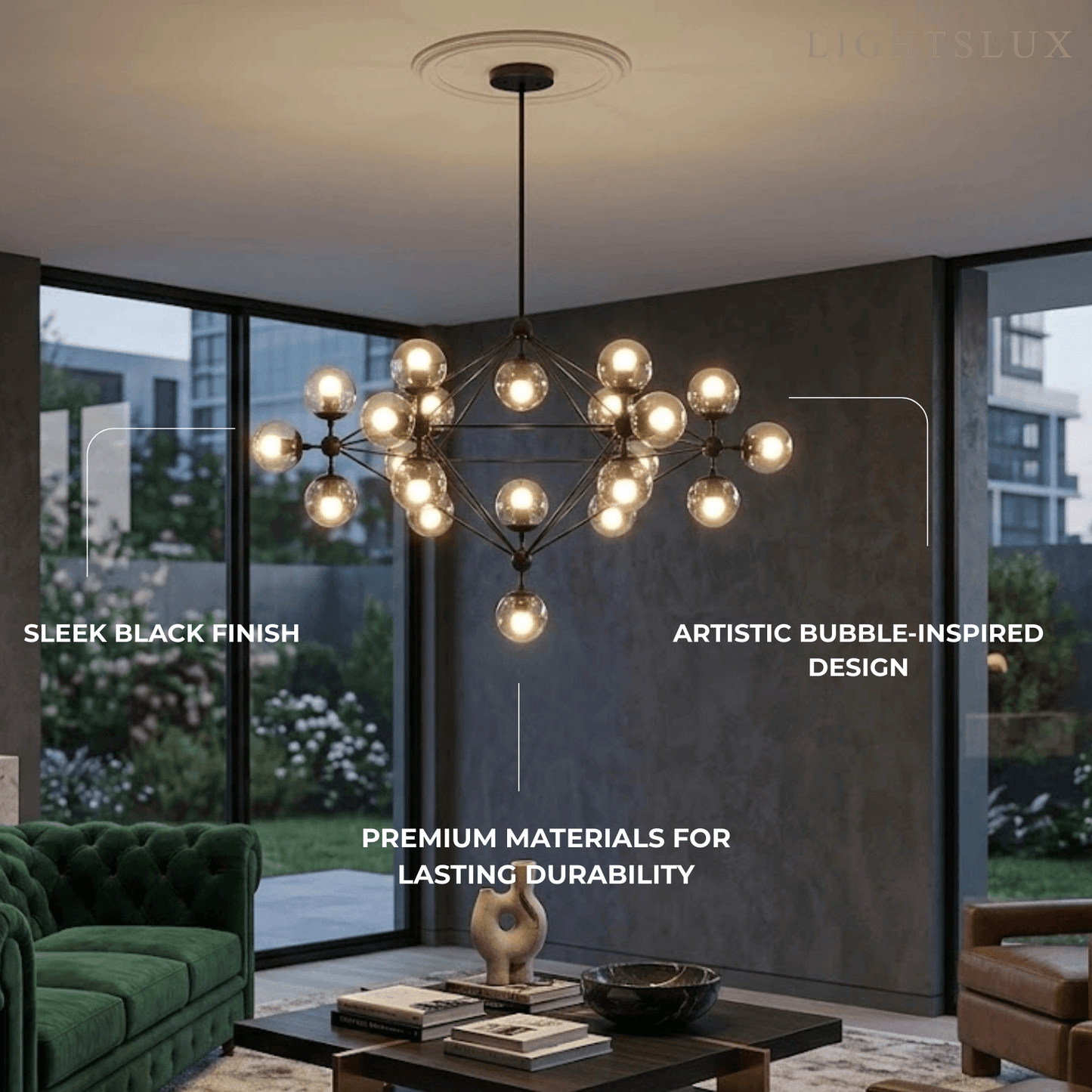 Modern Bubble Cluster Chandelier