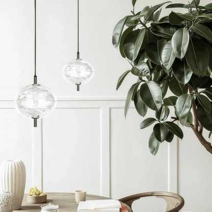 Modern Black Pendant Light Designer Dining Room 19cm