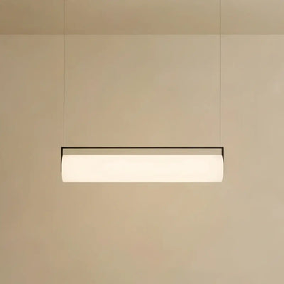Arcato Modern Designer White Pendant Light – Cylindrical Metal & Acrylic Fixture for Dining Room