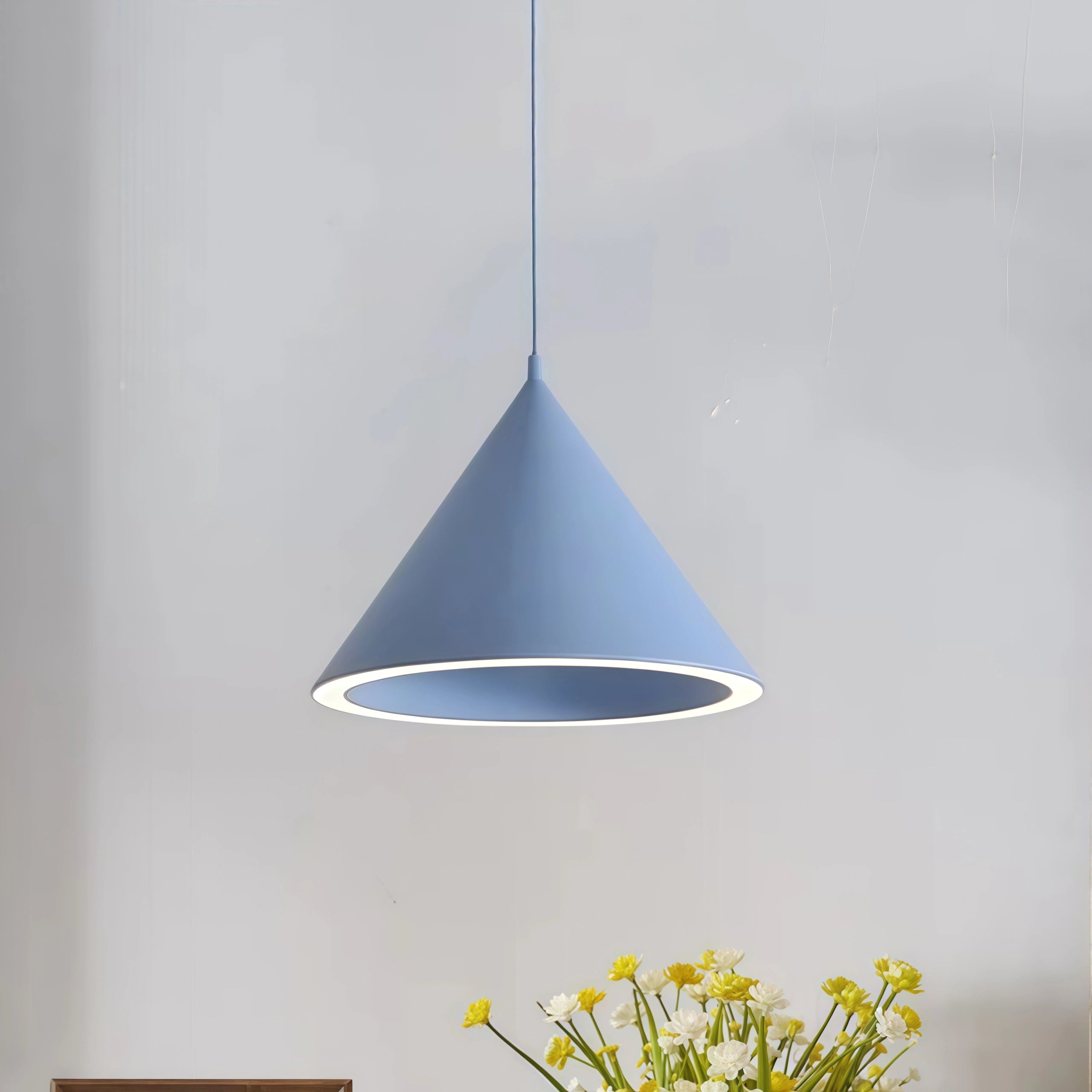 Lámpara colgante cónica Morandia Morandi – Metal y acrílico para comedor