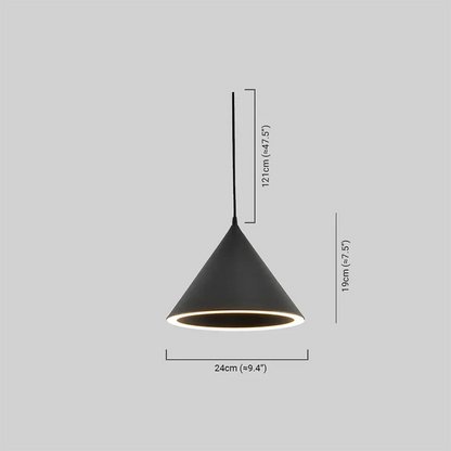 Morandi Conical Pendant Light Size