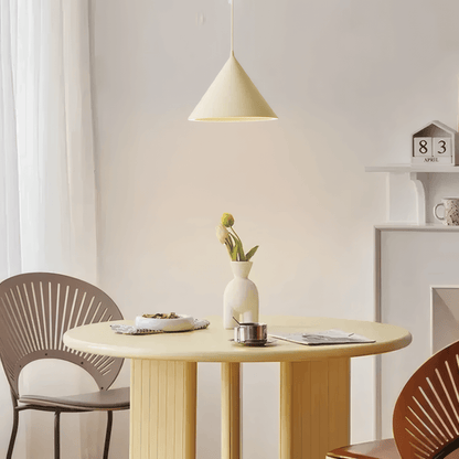 Morandi White Pendant Light  Funnel Dining Room