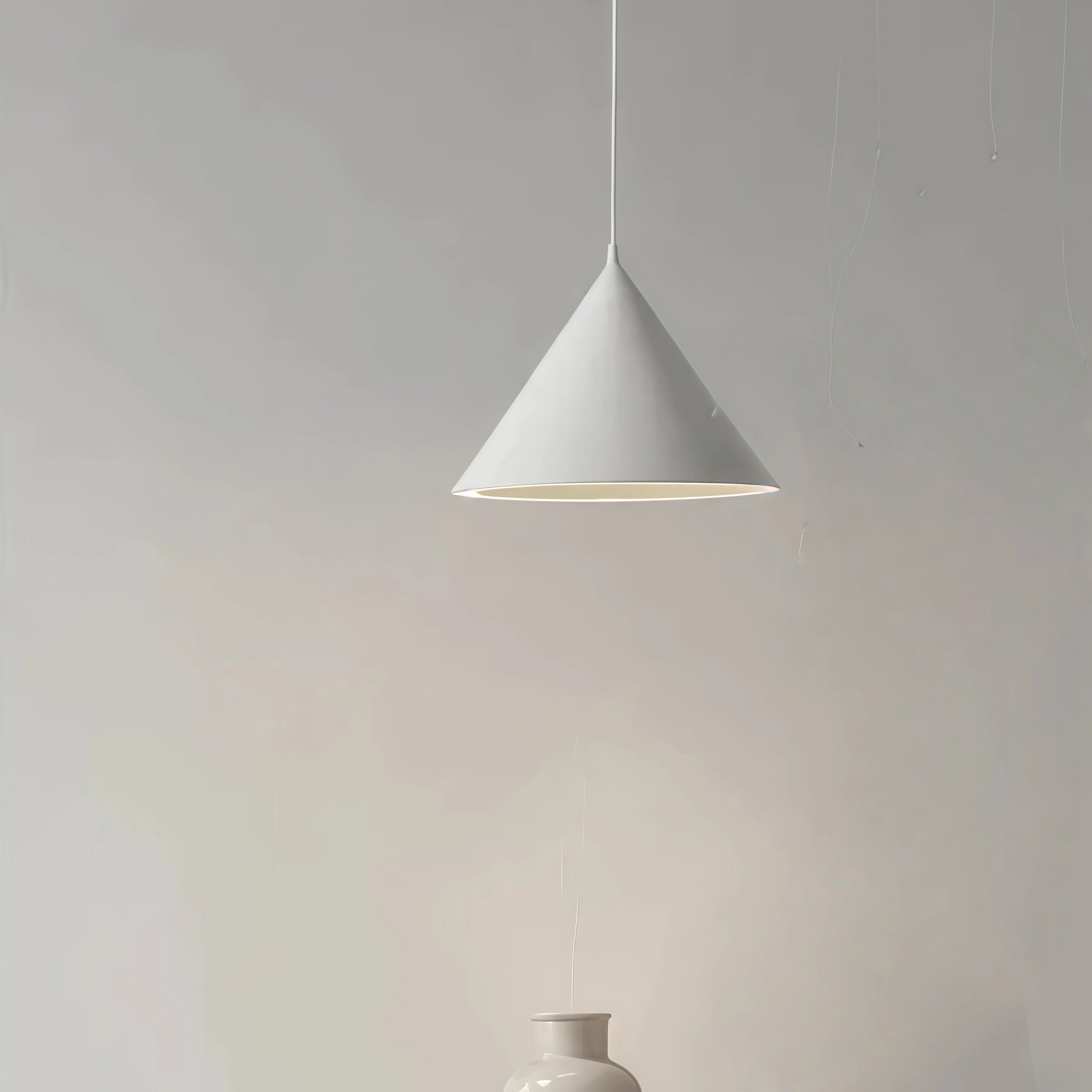 Lámpara colgante cónica Morandia Morandi – Metal y acrílico para comedor