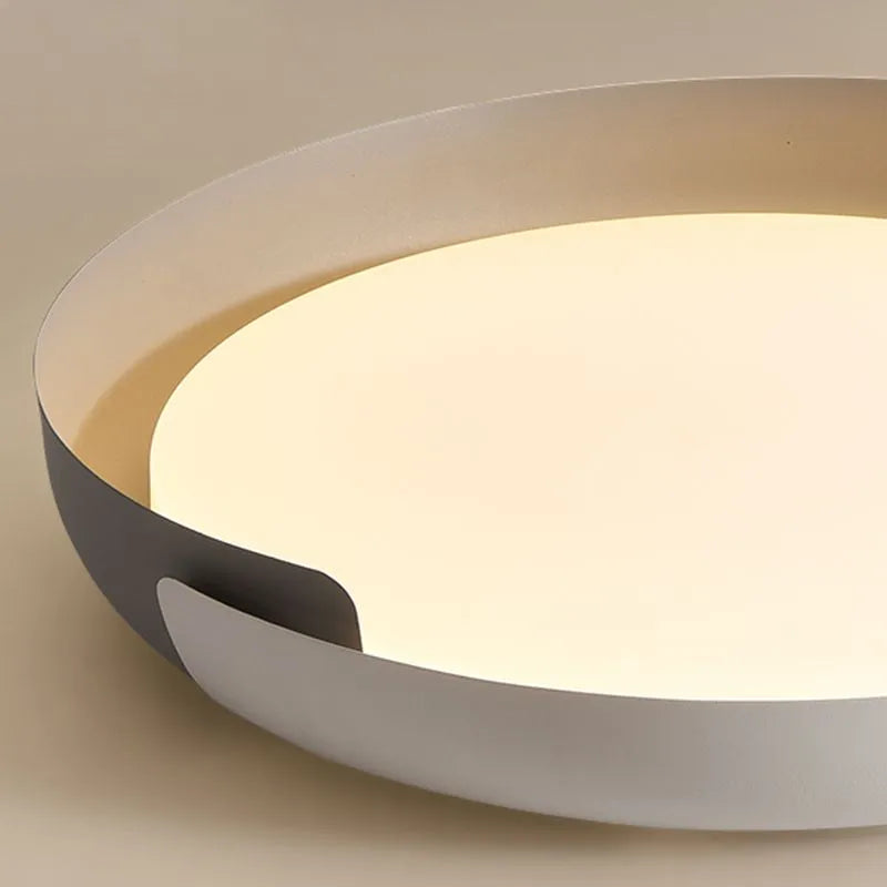 Modern Round Flush Mount Ceiling Light – Metal