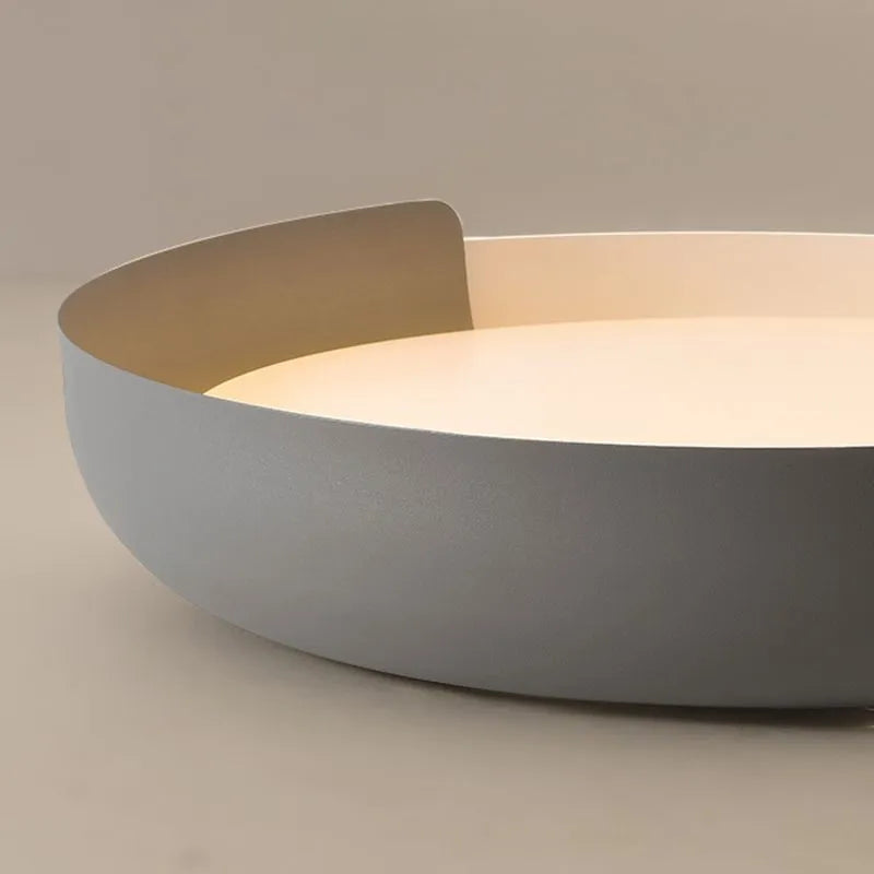 Modern Round Flush Mount Ceiling Light – Metal