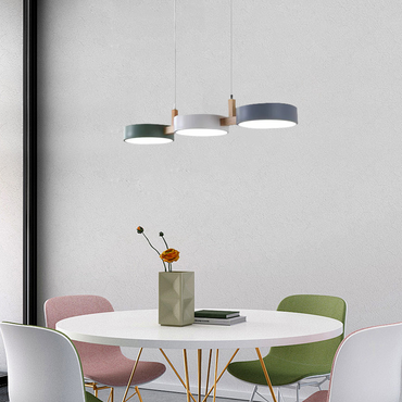Nordic Pendant Light Circular 3 Head Dining Room