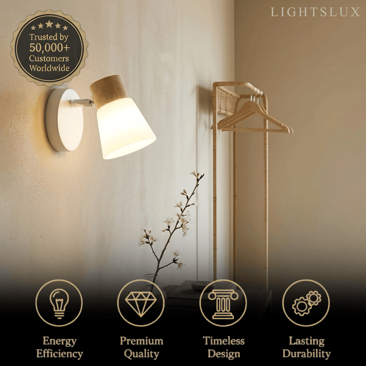 Crema Modern White Vanity Light